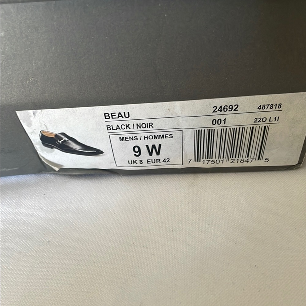 Men's BEAU Black Leather Loafers - Picture 8 of 10